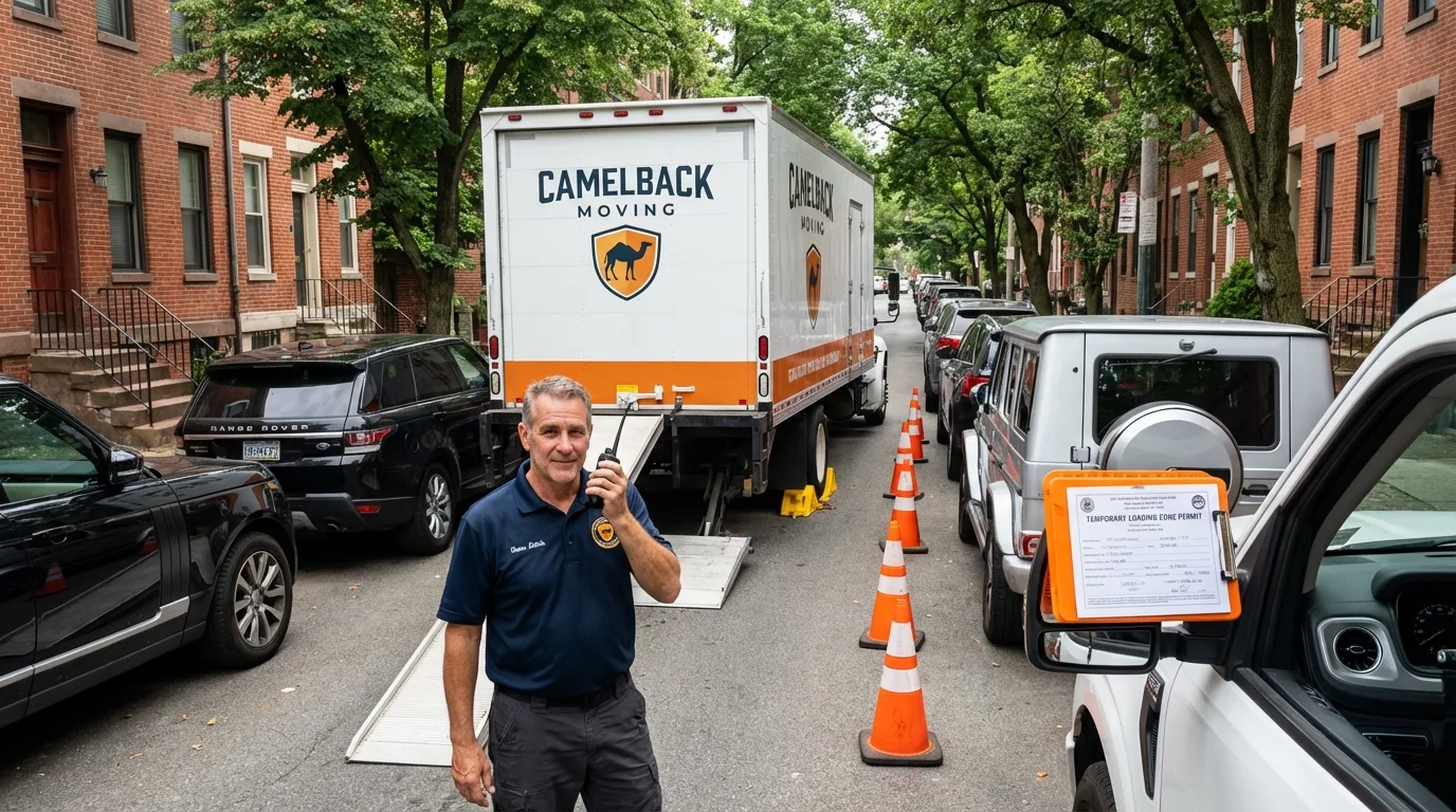 City street loading permit setup in East Rutherford, NJ